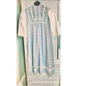 Gunne Sax Whimsical Floral Calico Prairie Doll Dress